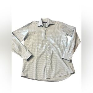 Etro Made in Italy Men's Light Blue/White Patterned Button Down Shirt Sz 41